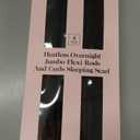 Heatless Curls Overnight Rods Jumbo Set, Heatless Hair Curler Velvet Satin Jumbo Flexi Rods to Sleep in, No Heat Overnight Sleeping Blowout Curls Wave Styling Tools with Silk Scarf 4pcs Brown