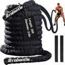 Battle Rope 1/1.26/1.5/2 Inch Diameter,Pink 30FT/40FT/50FT Exercise Workout Ropes for Home Gym Heavy Weighted Training Rope for Working Out