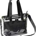 ESVAN Iridescent Soap Bubble Clear Tote Bag Stadium Approved with Bag-in-Bag Shoulder Design for Concerts, Beaches, Events