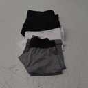 Hoolerry 3 Pcs Youth Boys Compression Shorts Athletic Underwear Sports Performance Boxer Briefs Spandex Underwear for Running (Large, Black, White, Gray)