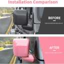 Side Mirror Cover, Rearview Mirrors Decoration Trim Kit Fit for 2018-2026 Jeep Wrangler JL JLU & Gladiator JT(Pink)