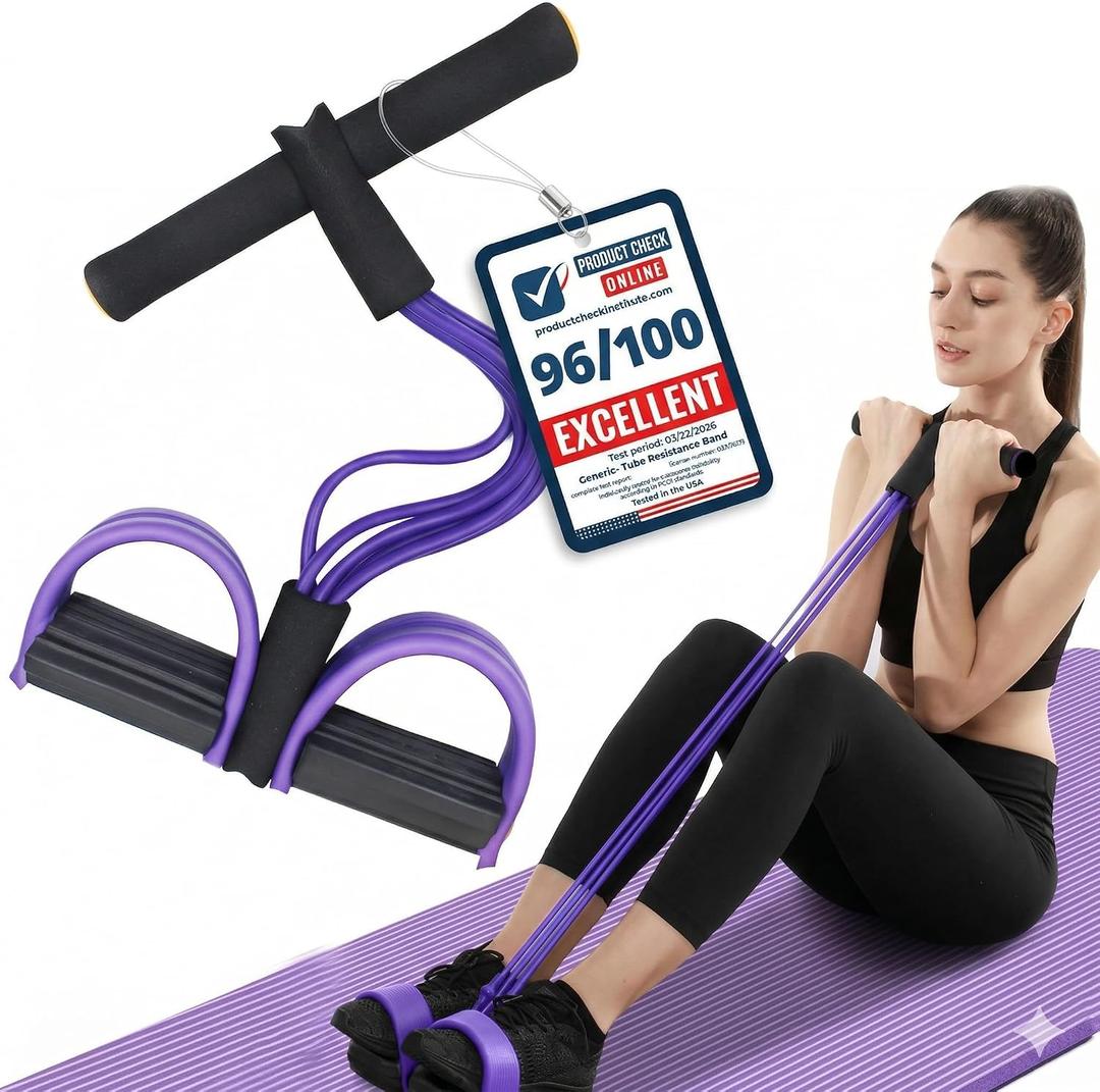Premium 6 Tube Resistance Band Powerful, Visible Results with Safe Low-Impact Design | Multifunction Pedal Resistance Band | Home Gym Equipment for Women | 30-Day Support