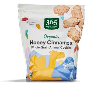 365 by Whole Foods Market, Organic Honey Cinnamon Whole Grain Animal Cookies, 11 Ounce, Pack 2, BBD 12/05/24