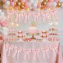 2-Strings 6.5ft Pink Bows Garland Banner, Pre-Strung Bow Party Decorations for Coquette Birthday, Bachelorette Party, Girly Pink Party Supplies, Baby Shower, Bridal Shower