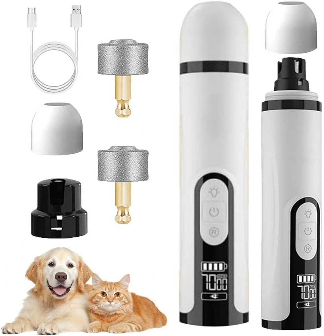 Heusom Silent Groom Pro Nail Grinder  Ultra-Quiet Dog Nail Grinder Safe & Efficient Pet Claw Care
