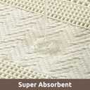 AMOAMI Waffle Bath-Mat, Super Absorbent Bath Mats for Bathroom, Boho Bathroom Rugs Non Slip Washable, Ultra Soft Bathroom-Mat with Tassels Bath Rugs for Floor Mat, 20" X 32" Cream