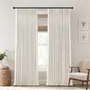 Mrs.Naturall 94 Inch Linen Blackout Curtains, Pinch Pleated Textured Drapes for Bedroom Living Room, 2 Panel Set, 42" W x 94" L