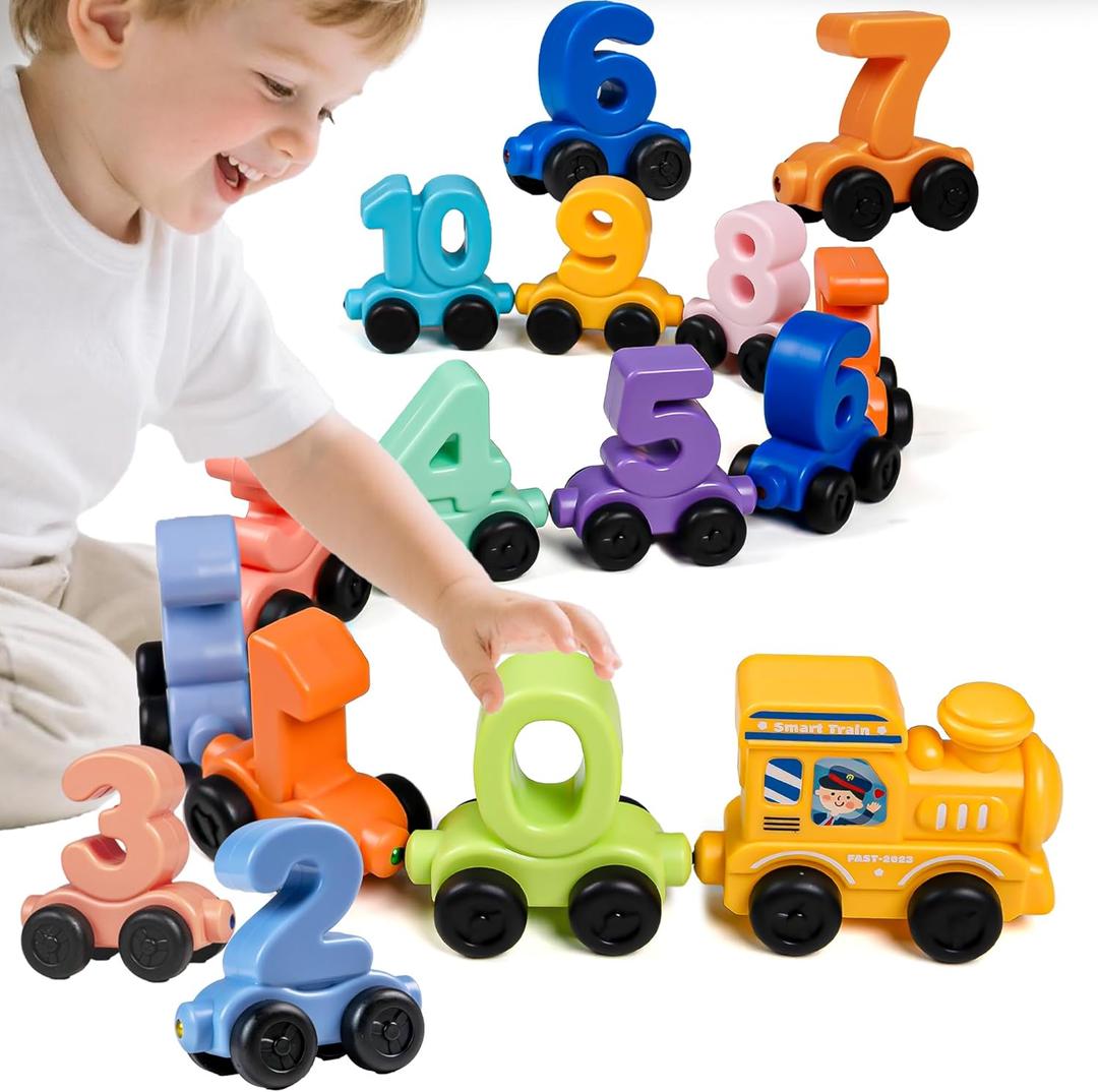 brenzo Magnetic Number Train Set for Toddlers in Random Color  Counting Toys, Shape Color Sorting Toys, Cognitive Skill Development, Toddler Learning Activities, Train Building Gift for Kids 3+​