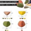 makarci Stepping Stones for Kids 12pcs Obstacle Courses Play Indoor Outdoor, Full Rubber Rim Plastic Hilltop for Kids Balance and Integration Improvement Age 3 4 5 6 7 8 +Forest, Medium
