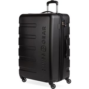 SwissGear 7366 Signature Hardside Expandable Luggage with Spinner Wheels, TSA Lock, Black, Checked-Large 27-Inch