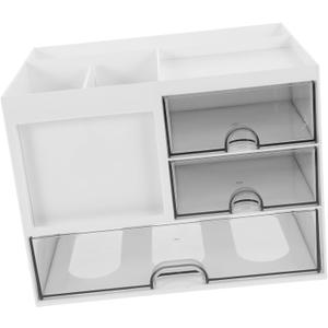 TEHAUX Desktop Drawer Organizer Box Versatile Storage for Office Files Home Use Compact Easy Assembly Stylish Transparent Design TEHAUX Desktop Drawer Organizer Box Versatile Storage for Office Files Home Use Compact Easy Assembly Stylish Transparent Design