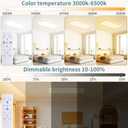 23 Inch LED Flush Mount Ceiling Light Dimmable with Remote RGB Backlight