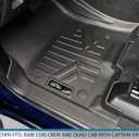 MAXLINER Custom Fit Floor Mats 2 Row Liner Set for 2019-2024 Ram 1500
