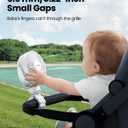 Gaiatop Mini Portable Stroller Fan, Battery Operated Small Clip on, Detachable 3 Speed Rechargeable, 360 Rotate Flexible Tripod Better Cooling for Car Seat Crib Treadmill Travel White