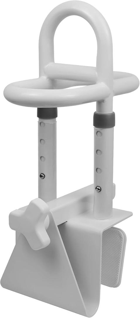 Triple Grip Bathtub Safety Rail, 16.5-19.7 Inch Height Adjustable Bathtub Handrail, Shower Support Handle for Side of Tub, Handicap Shower Safety Grab Bar for Seniors Elderly