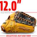 Franklin Sports Field Master Baseball + Softball Glove - Field Master Adult + Youth Baseball + Softball Mitt - Men's + Women's Gloves - Right Hand Throw (Yellow, L)