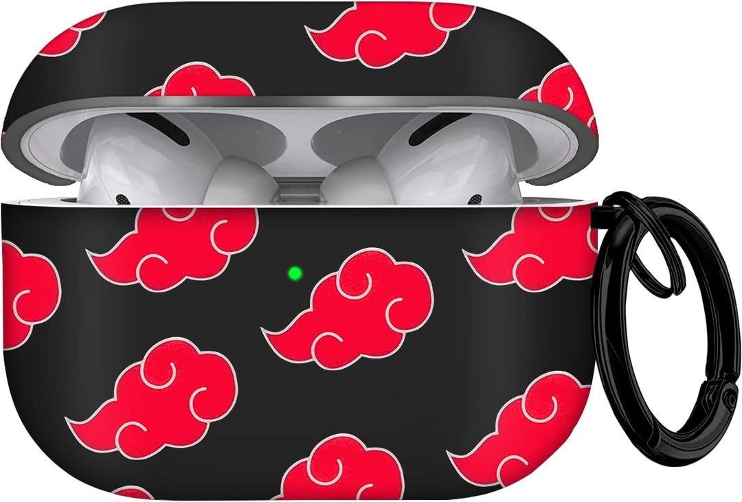 Maxjoy for Airpods Pro 2nd Generation Case, Cartoon Cute Anime Design Series Apple Airpod pro 2 Case Cover for Airports Pro 2 Generation 2022, Wireless AirPods Pro 2 Cases for Men Women, Red Cloud