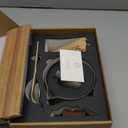 Matcha Whisk Set 7-Piece with Handmade Matcha Bowl & 100-Prong Purple Bamboo Whisk (Chasen), Complete Matcha Kit with Holder, Scoop & Rest, Bamboo Tea Mat, Gift-Ready Matcha Set (Gold)