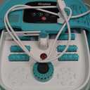 HOSPAN Collapsible Foot Spa with Heat, Bubble, Red Light, and Temperature Control, Foot Bath Massager with 8 Shiatsu Massage Rollers, Pedicure Foot Spa for Relaxation - FS01A (Sky Blue)