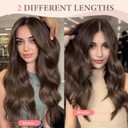 Fliace Clip in Hair Extensions for Women Chestnut Brown Long Wavy Hair Extensions Clip Ins 6PCS 20 Inch Synthetic Soft and Natural Thick Hair Pieces for Women