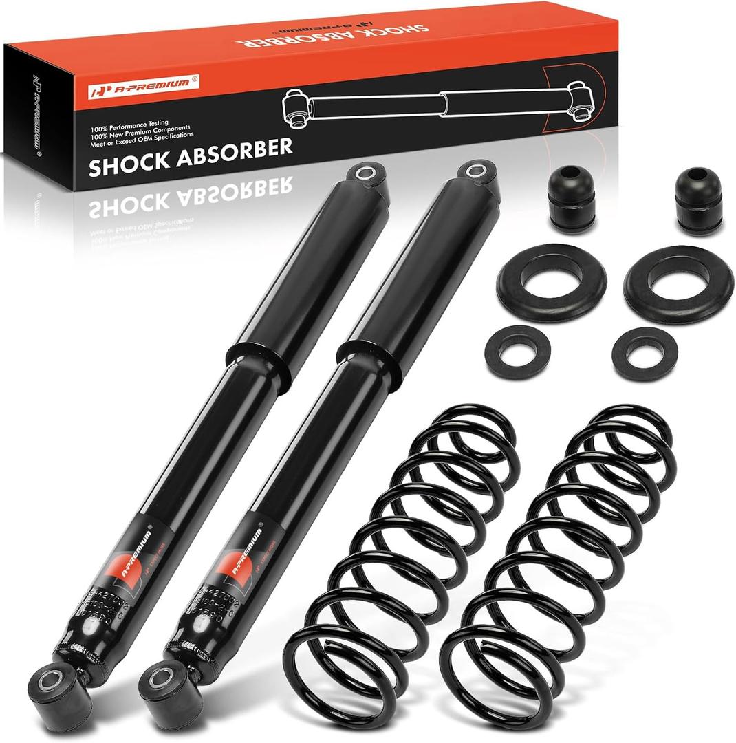A-Premium Rear Air Spring to Coil Spring Conversion Kit Compatible with Ram 1500 2013-2018, 1500 Classic 2019-2023