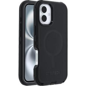OtterBox iPhone 16 Plus Defender Series Case - Black (Single Unit Ships in polybag)