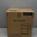 EUHOMY LunaArc Crescent Ice Makers Countertop, 1600Pcs/Day, Ready in 12Mins, Auto Deep Cleaning, Timer, Portable Crescent Ice Maker Countertop with Clear Ice Cubes for Whiskey/Coffee/Soft Drinks (Black)