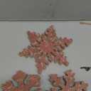 Bucherry 3 Pcs Winter Wooden Snowflake Decor Rustic Winter Snowflake Table Signs Wonderland Wood Blocks Farmhouse Christmas Tiered Tray Decorations for Xmas Table Shelf(Wood Colors)