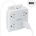 TESSAN Multi Plug Outlet Extender, Surge Protector Splitter with 3 USB (1 USB C Port) Wall Charger, Multiple Expander for Travel, Home, College Dorm Room