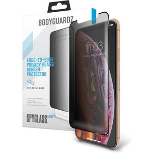 BodyGuardz - Spyglass Edge Privacy Screen Protector, Extreme Edge-to-Edge Impact and Scratch Protection for iPhone Xs Max