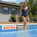 VEVOR Swimming Pool Ladder, 3-Step Double Handrails Stairs with Non-Slip Heavy Duty Steps, Max Load Capacity 400 lbs, for 36-48 Inch Inground & Above-Ground Pools of Any Decking Surface, Taupe