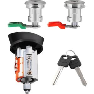 maXpeedingrods Door Lock Cylinder & Ignition Switch Set Fit for Ford Aerostar, Explorer, Explorer Sport Trac, E-150/250/350, Ranger, Mercury Mountaineer, Replace #: LC6177, DL5886, 597638