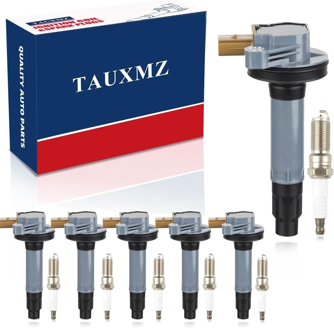 Ignition Coils UF646 and Iridium Spark Plug SP534 Replacement for 3.5 V6 Turbo 20112017 with Ford F150 Ecoboost Expedition Explorer Flex Taurus Transit, withLincoln MKS MKT Navigator  Set of 6