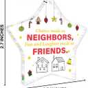 Neighbor Gifts, Friendship Gifts for Neighbor Friend Moving Away Farewell Going Away Leaving, Best Neighbor Gift Star Shaped Acrylic Hanging Ornament Christmas Tree Decoration