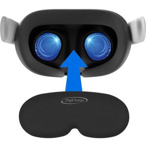Digicharge VR Lens Cover Protector, Compatible with Meta Quest 3S, 3S Xbox Edition, Quest 3, Quest 2, Oculus Rift S, Valve Index, Pico 4 (Classic), Premium Foam, Dust and Scratch Shield VR Lens Cap