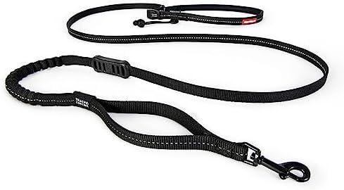 EzyDog Road Runner LITE Hands Free Dog Leash for 26lbs or Less – Waist Leash for Dog Walking, Jogging and Running with Zero Shock Bungee, Reflective Stitching, and Adjustable Waist (Lite, Black)
