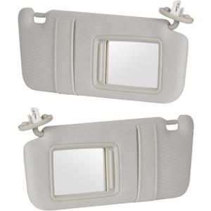 Youxmoto for Toyota Venza Grey Left Driver and Right Passenger Side Sun Visor, Replacement for Toyota Venza 2009 2010 2011 2012 2013 2014 2015 2016 with Sunroof, Replaces # 74320-0T021-B1
