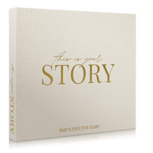 Baby Memory Book & Baby Keepsake Book to Record Baby's Milestones and Photos for Newborn Girl or Newborn Boy, Gender Neutral, Scrapbook Album, First 5 Year Journal Includes Stickers & Keepsake Box