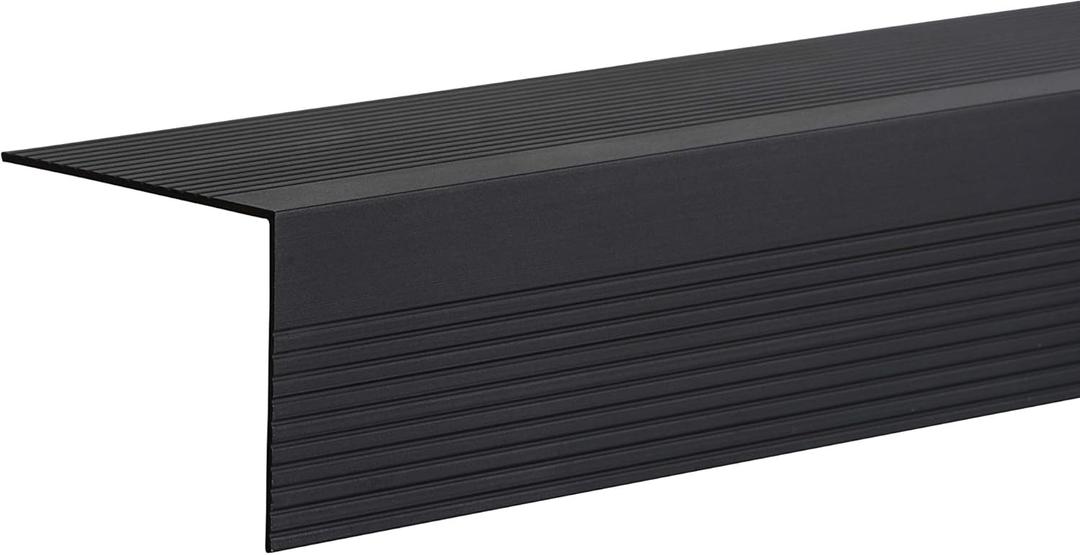 Stair Nosing, Stair Edge Protector 72" Long, Dark Bronze Aluminum Anodized (Black)