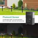 300W Low Voltage Landscape Transformer, Outdoor Landscape Lighting Transformer with Photocell Sensor & Timer, 120V AC to 12V/15V AC, Stainless Steel Waterproof Transformer, Black, ETL Listed