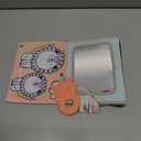 Soft Tummy Time Book w/ Large Stimulating Baby Safe Mirror - Fun High Contrast Montessori Toy w/ Mirror, Crinkle Filling & Silicone Teether - The Perfect Toy For Safe Early Newborn/Infant Development