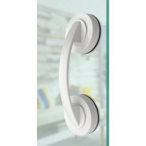 KAFENDA Glass Door and Window Handle With Suction Cups - Non-Marking, Non-Perforated Absorption for Bathroom Sliding Doors, Cupboards, Wardrobes (White)