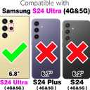 Asuwish Phone Case for Samsung Galaxy S24 Ultra 5G Wallet Cell Cover with Tempered Glass Screen Protector RFID Blocking Crossbody Strap Flip Credit Card Holder S24Ultra 24S S 24 24Ultra Women Men Blue