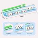 Non-Slip Mahjong Racks with Pushers - Set of 4 Pack Clear Acrylic Racks with Beautiful Silver Glitter, American Mahjong Tile Racks Accessories, Gift-Ready Mahjong Gifts (Clear)
