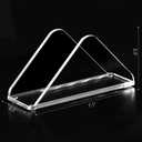 Acrylic Standing Triangle Paper Napkin Holder for table, Napkin Dispenser for Dinner, Cocktail, Luncheon Napkins, Indoor Outdoor Home Dining Restaurant Kitchen Decor