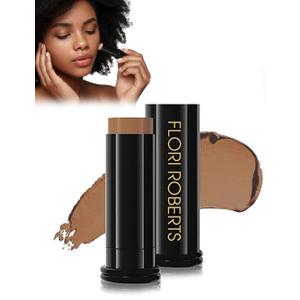 Base Strokes Crme Foundation Stick by Flori Roberts, Full Coverage for Women of Color or Deeper Skin Tones, Long Lasting Makeup, Natural Finish, Complexion Concealer & Corrector (0.5 Ounce (Pack of 1), Praline)