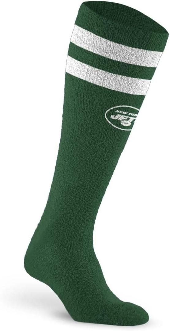 For Bare Feet Unisex Nfl Cozy Feather Compression Varsity Stripe Team ColorSocks (Green, S)