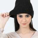 Heat Logic Women Winter Beanie Hat, Warm Stretchy Skull Cap, Soft Cozy Cap, Knit Beanie in Multiple Colors (Black)