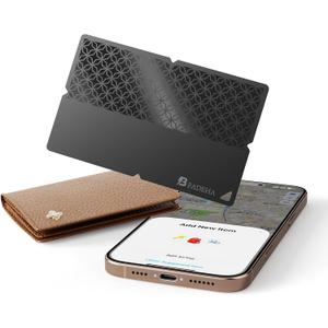 2025 [Apple MFi Certified] (iOS Only) Bluetooth Tracker Smart Finder for Apple Find My, iPhone Card Wallet Finder GPS Tracker, Battery, Keys Finder and Item Locator for Keys, Bags, Passport