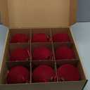 9 PCS Christmas Velvet Balls Flocked Xmas Tree Ball Ornaments Christmas Large Ball Set Xmas Tree Hanging Decoration 4 Inch, 6 Inch (Red, 4inch)